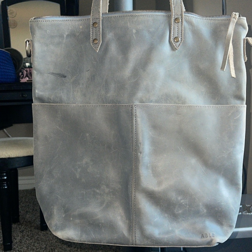 ABLE Selam Magazine Tote - BLUE GRaY - Picture 2 of 16